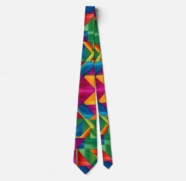 Prismatic Geometric Neck Tie