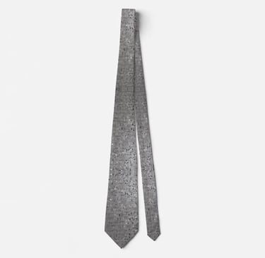 Silver Sparkly Glitter Wedding Neck Tie