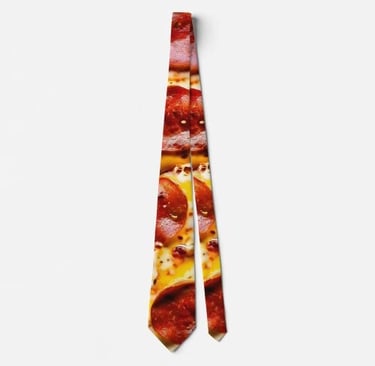 Yummy All Over Pizza Neck Tie