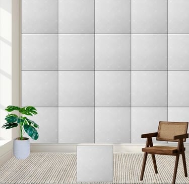 Elegant White Heart Pattern Ceramic Tile