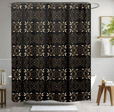 Floral Boho Shower Curtain Style 2