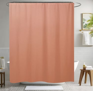 Salmon Leather Shower Curtain