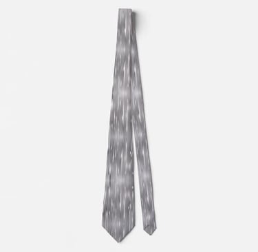 Elegant Silver Shimmering Tie Wedding Neck Tie