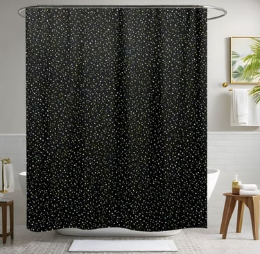 Gold and Black Shower Curtain Style 2