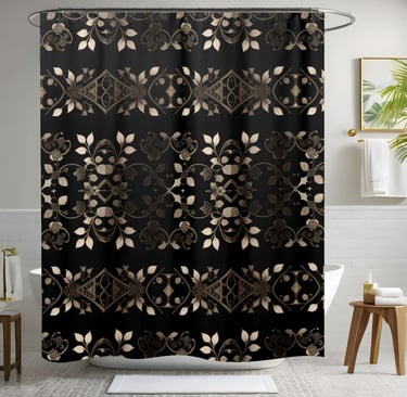 Floral Boho Shower Curtain Style 3
