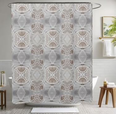 Classy White Shower Curtain