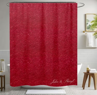 Elegant Red Velvet Texture Shower Curtain