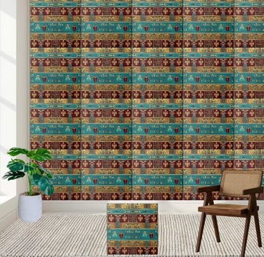 Ancient Egyptian Hieroglyphs Pattern Tile
