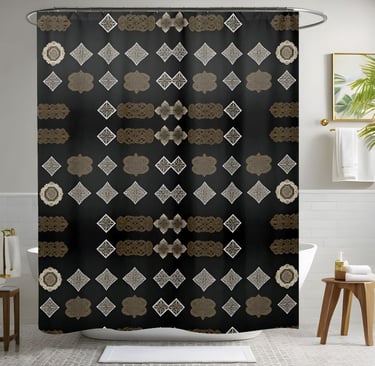 Stylish Modern Boho Shower Curtain