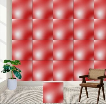 Abstract Red Gradient Ceramic Tile