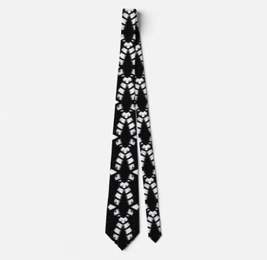 Monochrome Art Grunge Design Statement Neck tie