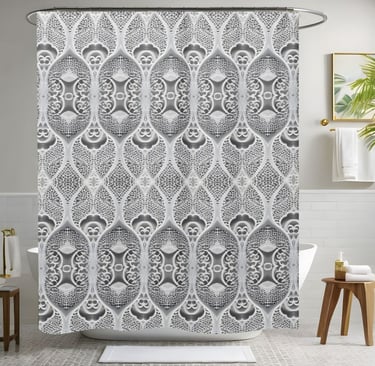 Modern White Shower Curtain Style 2