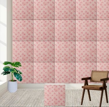 Messy Pink Geometric Tile Pattern