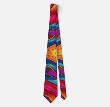 Electric Rainbow Neck Tie