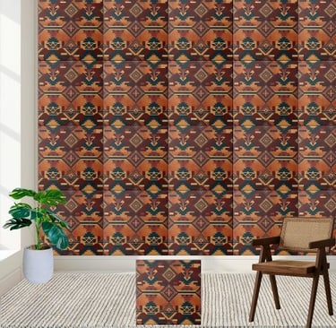 Kilim Inspired Pattern Tile for Kitchen Backsplash