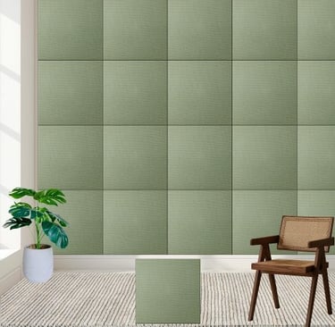 Light Green Woven Burlap Texture Ceramic Tile