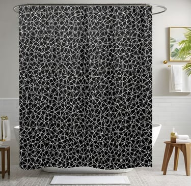Black and Grey Shower Curtain