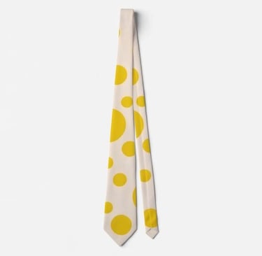 Bright Yellow Polka Dot Neck Tie