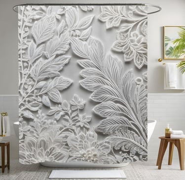 Best Floral White Shower Curtain
