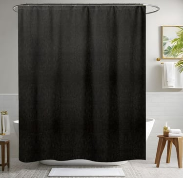 Solid Black Shower Curtain