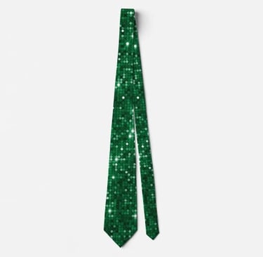 Luxurious Emerald Sparkle Neck Tie