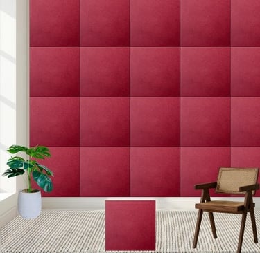 Deep Red Velvet Texture Ceramic Tile