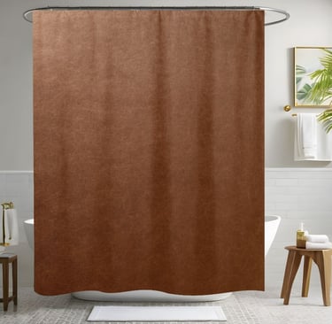 Bronze Leather Shower Curtain