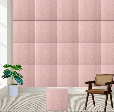 Pink Cherry Blossom Floral Pattern Ceramic Tile