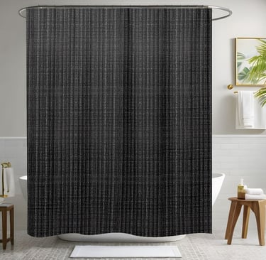 All Black Shower Curtain