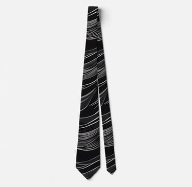 Wavy Lines Abstract Neck tie