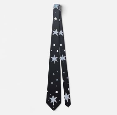 Cosmic Stars Black Neck tie