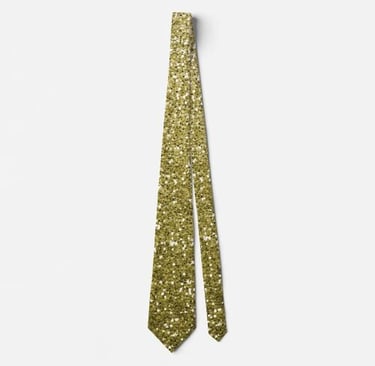 Premium Gold Ombre Glitter Neck Tie