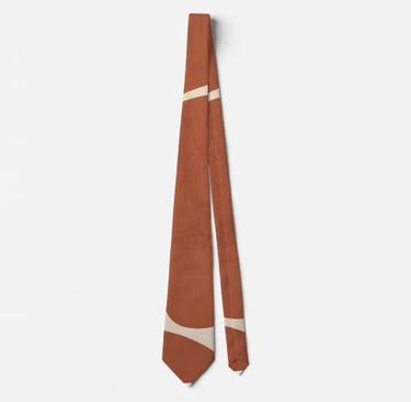 Warm Earth Tone Boho Neck Tie