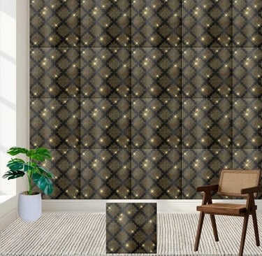 Black and Gold Diamond Tile