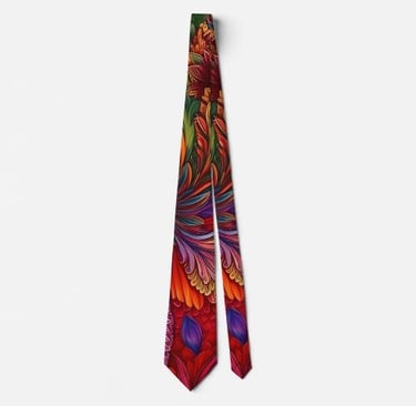 Kaleidoscope of Colors Floral Neck Tie
