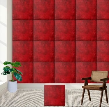 Deep Red Grunge Texture Ceramic Tile