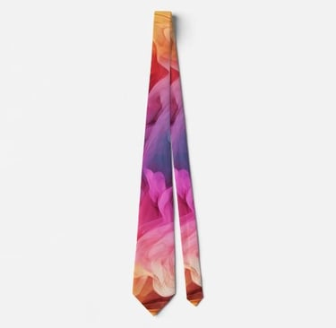 Colorful Fluid Art Neck Tie