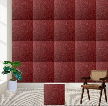 Elegant Bold Dark Red Sparkling Glitter Ceramic Tile