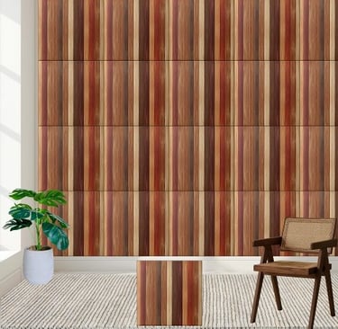 Multi-Colored Wood Plank Ceramic Tile