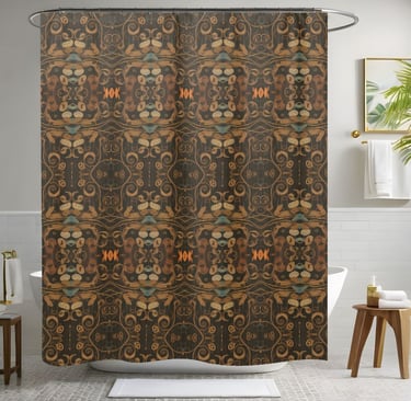Farmhouse Boho Shower Curtain