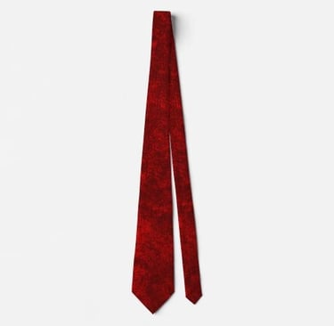 Deep Red Velvet Texture Neck Tie