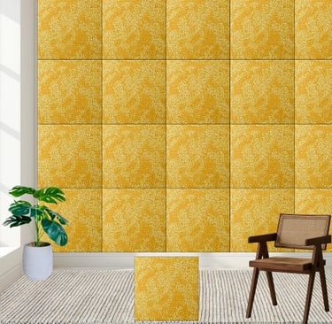 Golden Floral Pattern Ceramic Tile Style 2