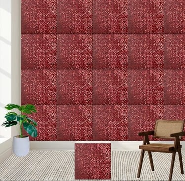 Stylish Red Pink White Black Floor Wall Mural Ceramic Tile