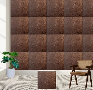 Chic Dark Chocolate Brown Shimmering Glitter Ceramic Tile
