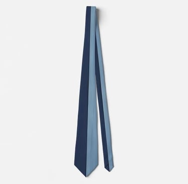 Cool Blue Denim Print Neck Tie