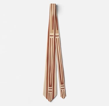 Tribal Inspired Organic Lines Neck Tie