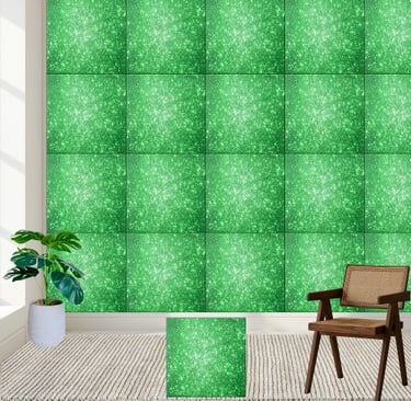 Emerald Green Glitter Sparkle Ceramic Tile