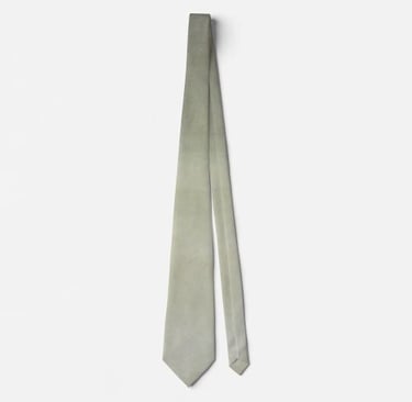 Neutral Sage Green and Greige Textured Mens Neck Tie