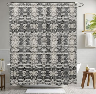 Luxury White Shower Curtain Style 3