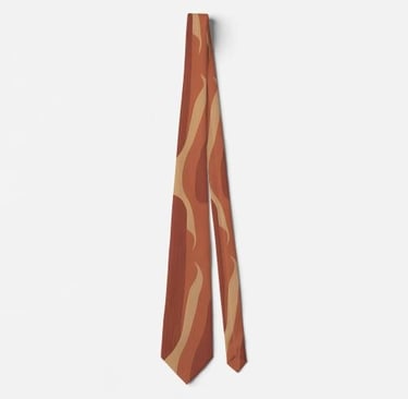 Boho Chic Earthy Swirls Neck Tie